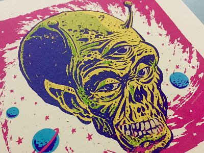 Martian Undead alien comics martian monster prints retro zombie