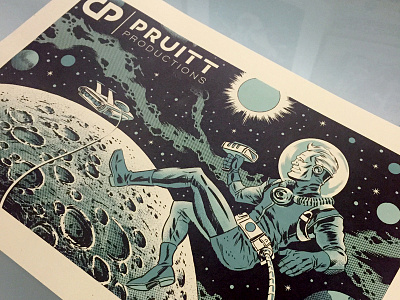 Pruitt Productions Poster astronaut design illustration posters print space