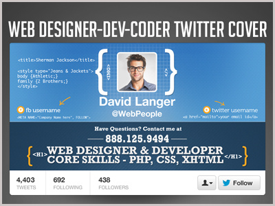 Web Designer Developer Coder Twitter Header Photo