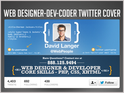 Web Designer Developer Coder Twitter Header Photo corporate twitter header designer designer twitter cover twitter background twitter cover photo twitter gui twitter header images twitter header photo twitter template web dev twitter cover