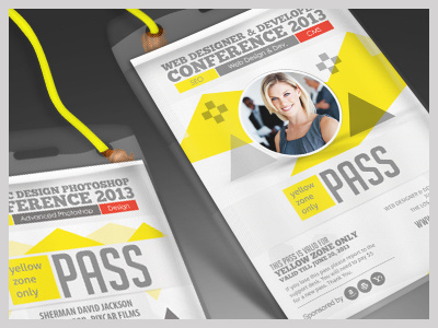 Conference Expo & Corporate Pass ID Badge art expo badge templates conference badges conference id conference passes corporate id template corporate passes corporate stationery creative badges creative id design expo id expo id card template passes tickets