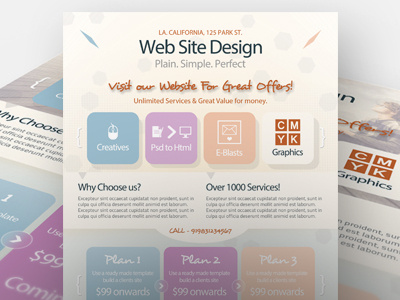 Web Design Flyers (Flat Style) business flyers flat flat style flyers flyers ios7 web design web service