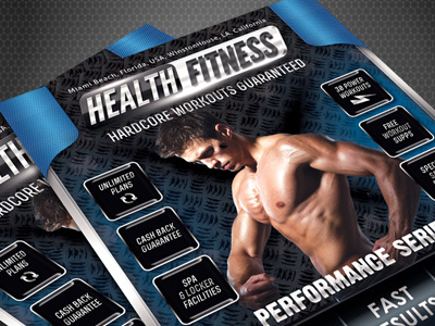 Health & Fitness Performance Series Flyer fitness adverts fitness photos fitness templates health fitness health flyers magazine ads magazine covers multipurpose flyers multipurpose templates product flyers product showcase ultimate fitness