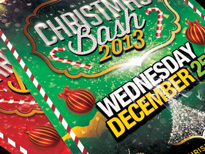 Christmas Bash Party Flyer 2013 25 december 31st december bash christmas celebration christmas flyer christmas invitation christmas party christmas time parties