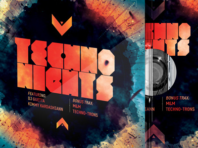 Techno Nights Live Vol 2 CD Artwork album covers cd art dubspot dubstep cd dubstep flyer futuristic cd itunes loopmasters loops music cds playlist techno nights