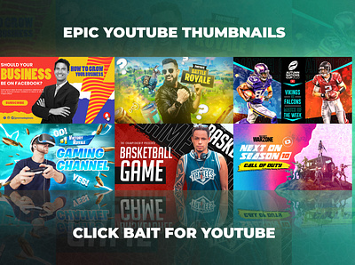 Epic Youtube Thumbnails Set 12 youtube video thumbnail