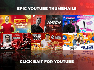 Youtube Thumbnail Templates Set 20