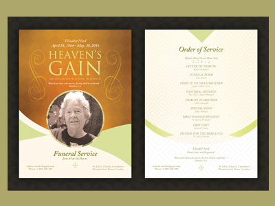 Heaven's Gain - Funeral / Memorial Program