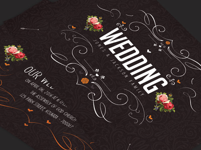 Vintage Floral Swirl Wedding Invitation Card wedding invitations save the date marriage invites marriage just married invite i do flowers floral invitation classic wedding card chalkboard invitation black vintage
