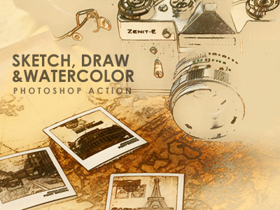Sketch Draw Watercolour PS Action cartoonize insta paint insta sketch photo sketch photo to art photo to sketch photo to watercolour photoshop actions photoshop effects photoshop sketching effect sketching watercolour painting action