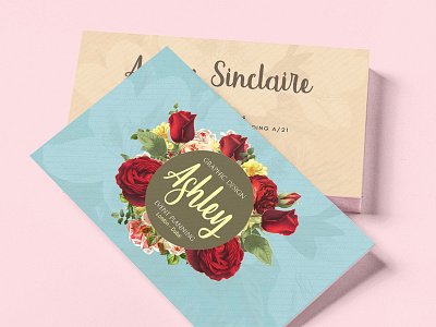 Floral Watercolor Business Card V.02