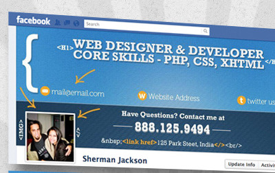 Facebook Timeline Cover for a Web Developer & Designer