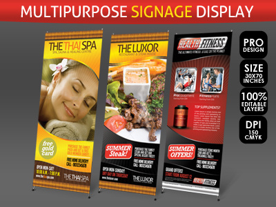 Fitness, Spa, Restaurant, Multipurpose Signage billboard designs display fitness banners fitness signage free fitness flyers free graphicriver banners graphicriver flyers marketing banners marketing display ads multipurpose banners multipurpose billboards outdoor advertising outdoor banner designs outdoor banners outdoor display banners psd templates restaurant banners restaurant flyers restaurant signage resto signage spa banners spa flayers spa signage