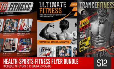 Health - Sports - Fitness Flyer Bundle business flyers corporate flyers fitness fitness flyers fitness magazine flyer bundles free graphicriver flyers graphicriver health health fitness health flyers magazine ads magazine covers muscle fitness party flyers psd templates product flyers product posters product showcase professional commerce flyer sherman jackson showcase flyers ultimate fitness vintage flyers