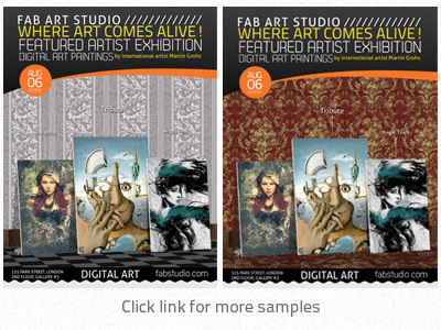 Digital Art Studio & Gallery Flyer PSD Vol.2