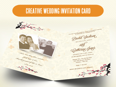 Creative Wedding Invitation Card & Order of Service