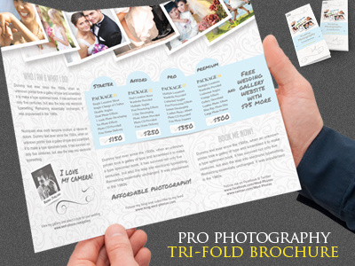 Pro Photography Trifold Brochure - Vol 1 3 fold brochure templates beauty brochures catalogue designs creative brochures free graphicriver brochures multipurpose brochure photo brochure photography brochure tri fold brochure templates us standard brochures wedding brochures wedding photography