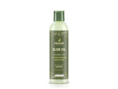 Olive Oil Hair Lotion Package Design branding design graphic design