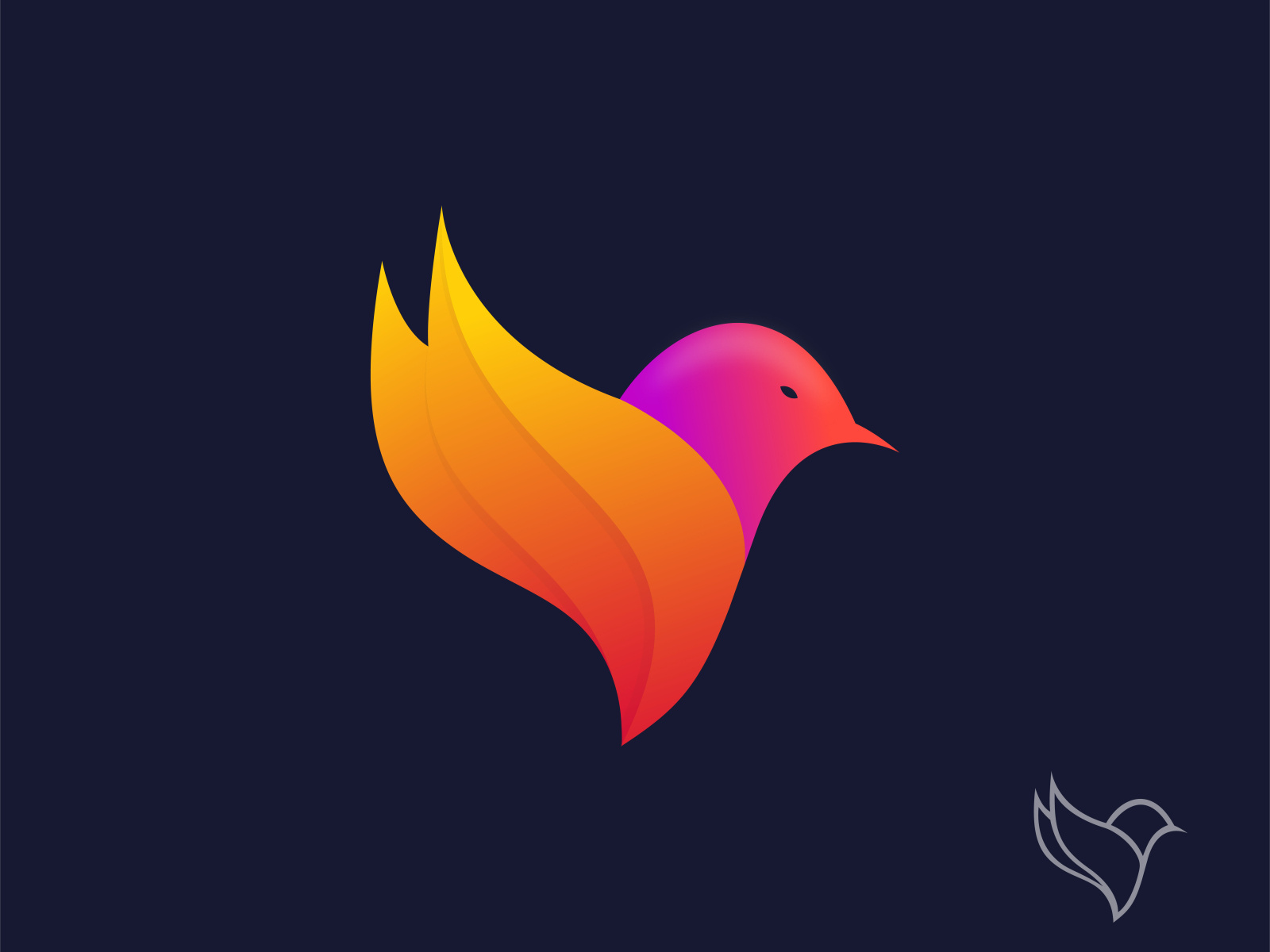 Letter v + bird by Mohiuddin Rifat on Dribbble