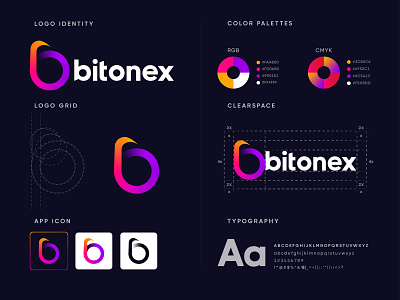 bitonex app branding design graphic design icon illustration logo minimal ui ux vector