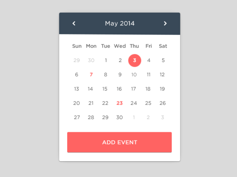 Animating the calendar by Webest on Dribbble
