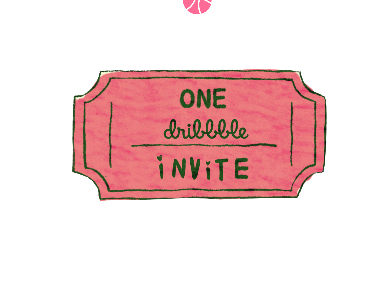 INVITE ❤ animated gif animation drawing dribble invite frame by frame illustration minimalist peachy pink sketchy textures ticker animation ticket