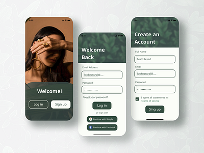 Sign Up app design graphic design typography ui