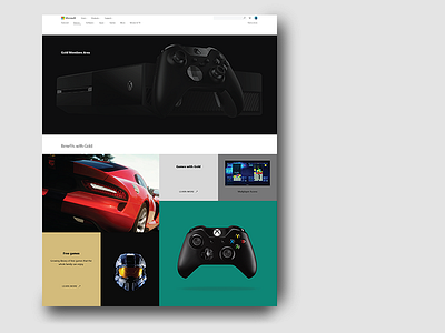 Xbox Gold Members Area design comps high fidelity microsoft process ux design visual design xbox