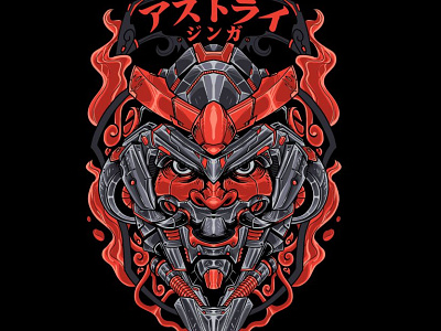 Mecha Gundam Head Astrayjingga anime culture fanart fantasy gundam illustration japanese manga mecha sundanese tshirt design