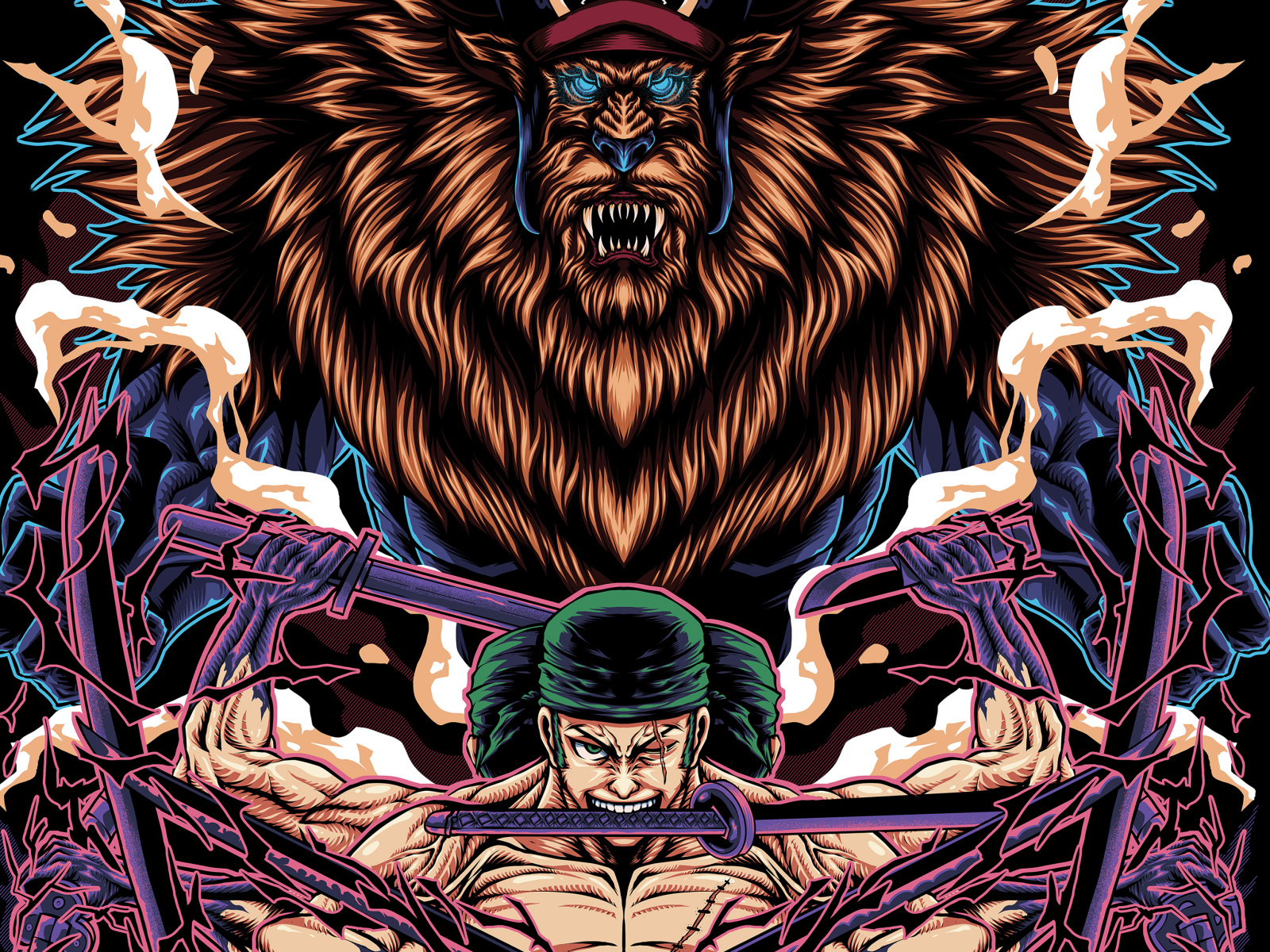 Monster Point Chopper X Roronoa Zoro One Piece by Indra Pramana on