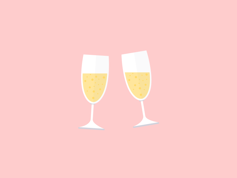 Champagne celebration champagne gif icon iconography illustraion