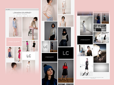 Lennon Courtney website landing page boutique ecommerce fashion landing layout marketing website