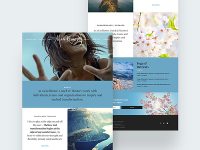 Mari Kennedy Yoga Website ecommerce landing page layout marketing web webdesign website