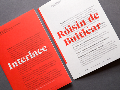 Interlace Catalogue ad art brochure catalogue exhibition lithographic marketing print spot colour