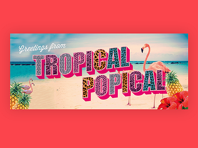 Tropical Popical Printed Banner ad banner marketing print tropical