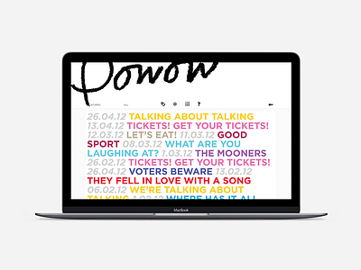 Powow Blog Page big type homepage landing page typography website
