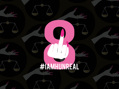 I Am Hunreal illustration logo protest womens rights