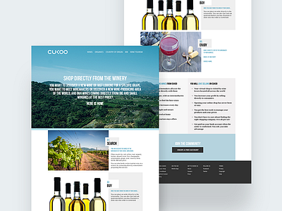 Cukoo 'How It Works' Page ecommerce layout marketing shopping typography website wine