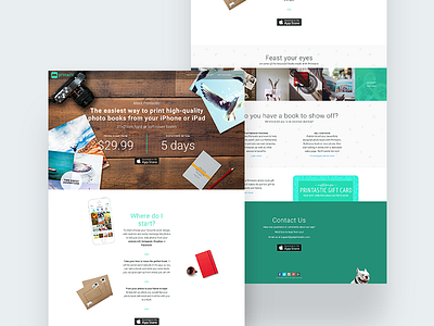 Printastic website landing page book printing ecommerce layout marketing photography photos typography website