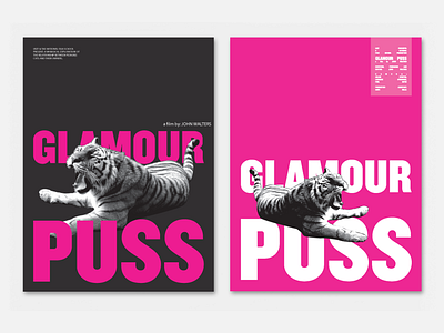 Glamour Puss ad cats marketing movie photography poster tiger typography