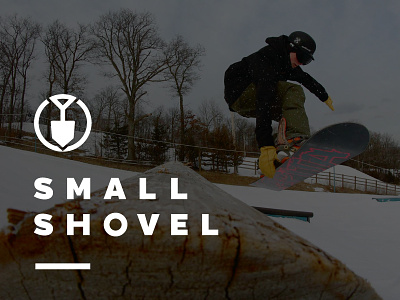 Small Shovel Productions logo design ski snowboard