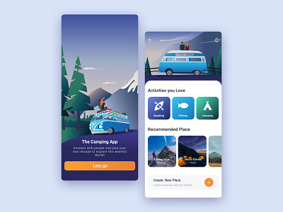 Mobile app design | Travel App design figma illustration minimal ui ux vector