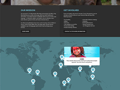 Bible Visuals International Website Redesign bible visuals bible visuals international homepage web design