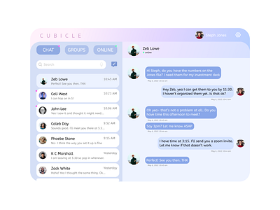 Inner Office Messaging App Design