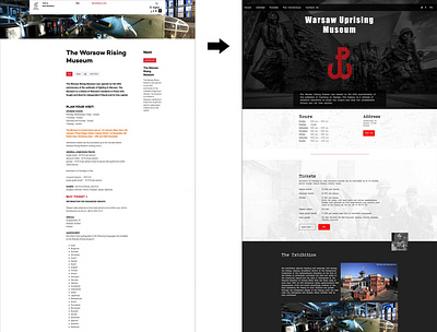 Before and After - Warsaw Uprising Museum design ui