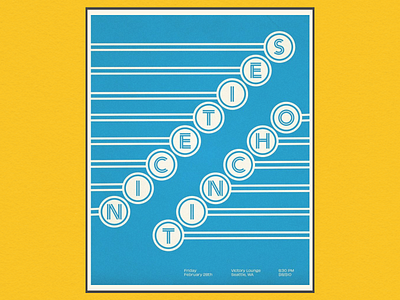 Niceties + Tincho concert poster design graphic design layout design minimalist poster