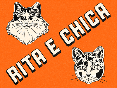 Rita e Chica adobe illustrator cat logo cats graphic design logo
