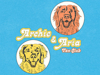 Archie & Aria Fan Club animal logo branding graphic design logo vector illustration
