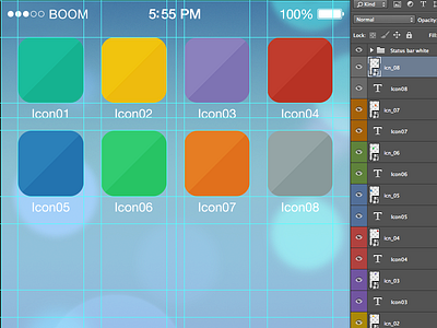 Icon iOS7 tool grid flat icon ios7 photoshop psd tool ui