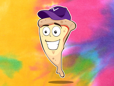 Pizza Guy cartoon kids pizza purple
